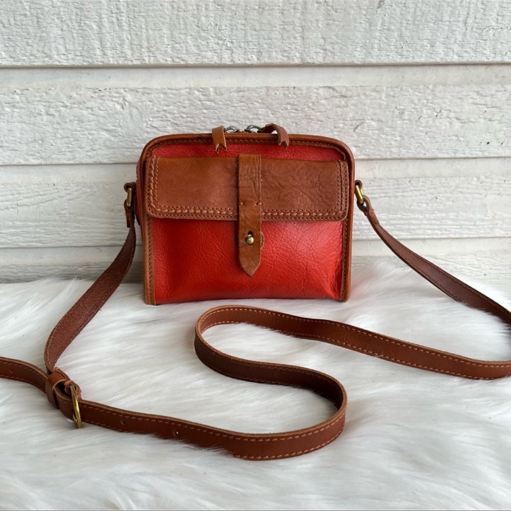 MADEWELL Camera Bag Red Leather Crossbody Shoulder bag